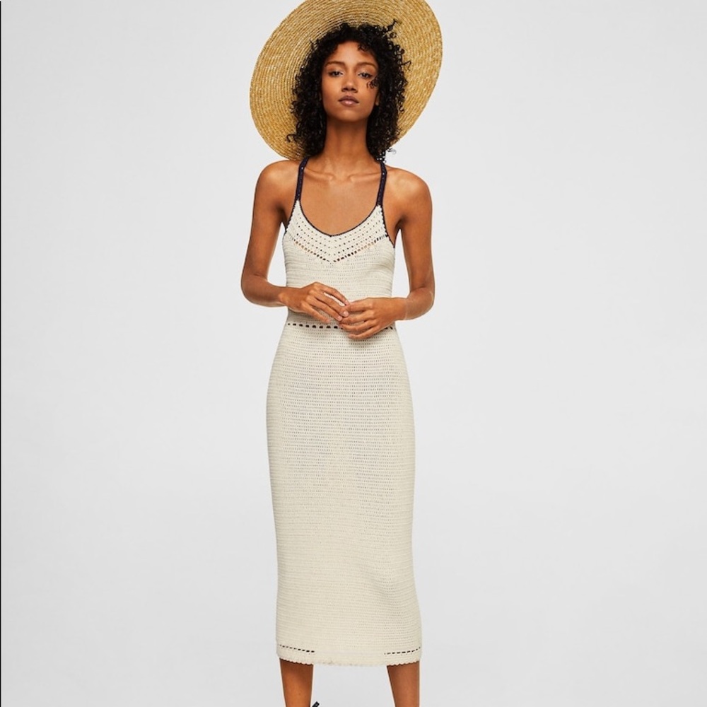 MANGO Crochet Dress